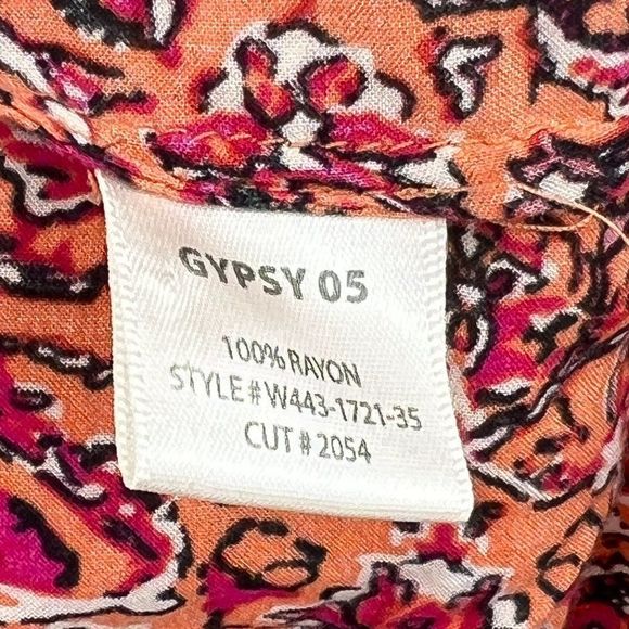 Anthropologie Gypsy05 Global Village Boho Rayon Blouse Top - Picture 7 of 7